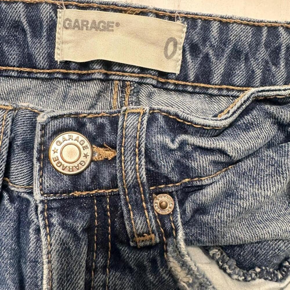 Garage Size 0 Denim Distressed Jeans Straight Leg - Picture 4 of 4